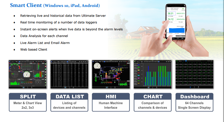 Modbus Ethernet Outdoor Wireless Automatic Industrial Agricultural Software Data data logger voltage and temperature measurement