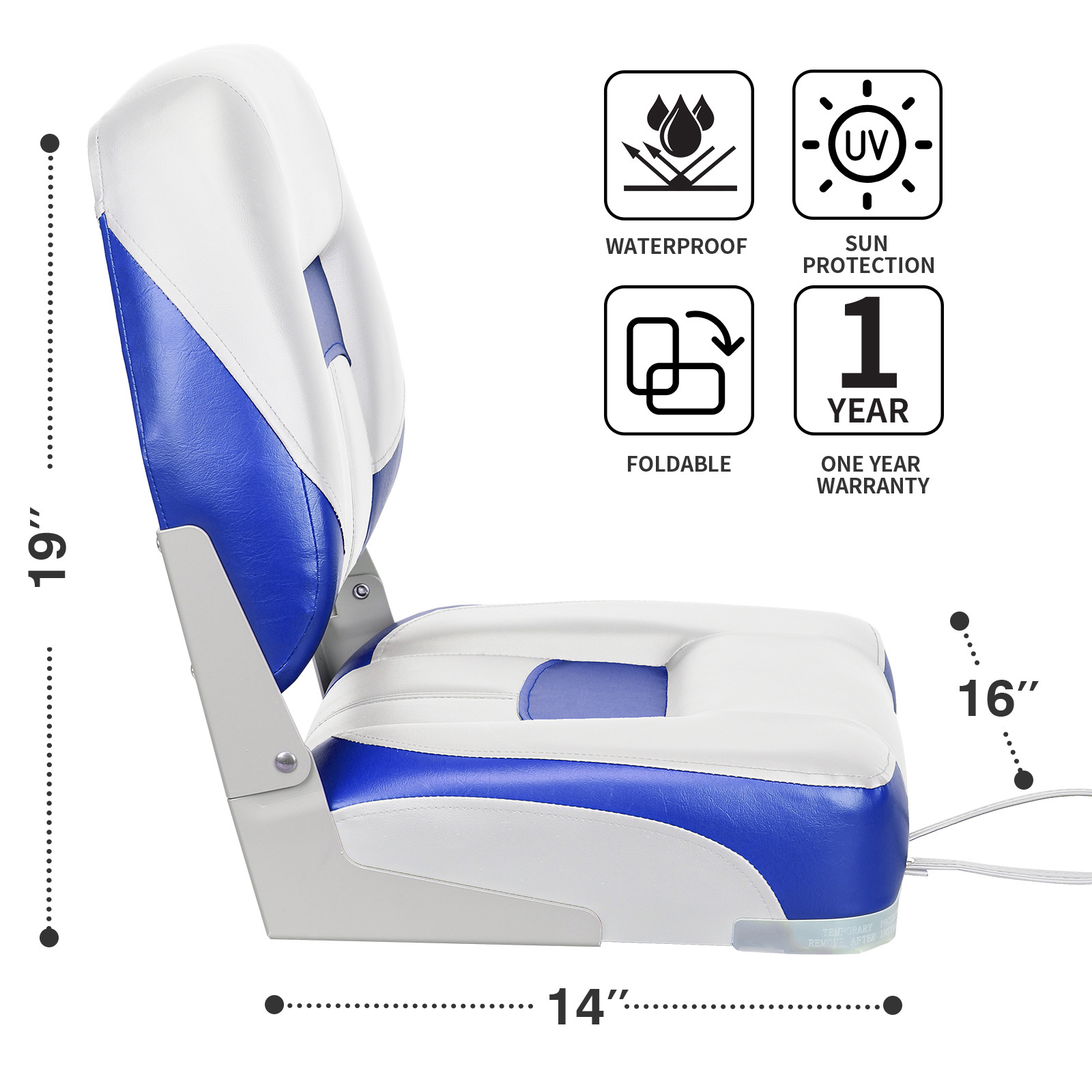 Wholesale Customized Deluxe Folding Boat Seats Marine High Back Swivel Jet Boat Seats for Bass Boats