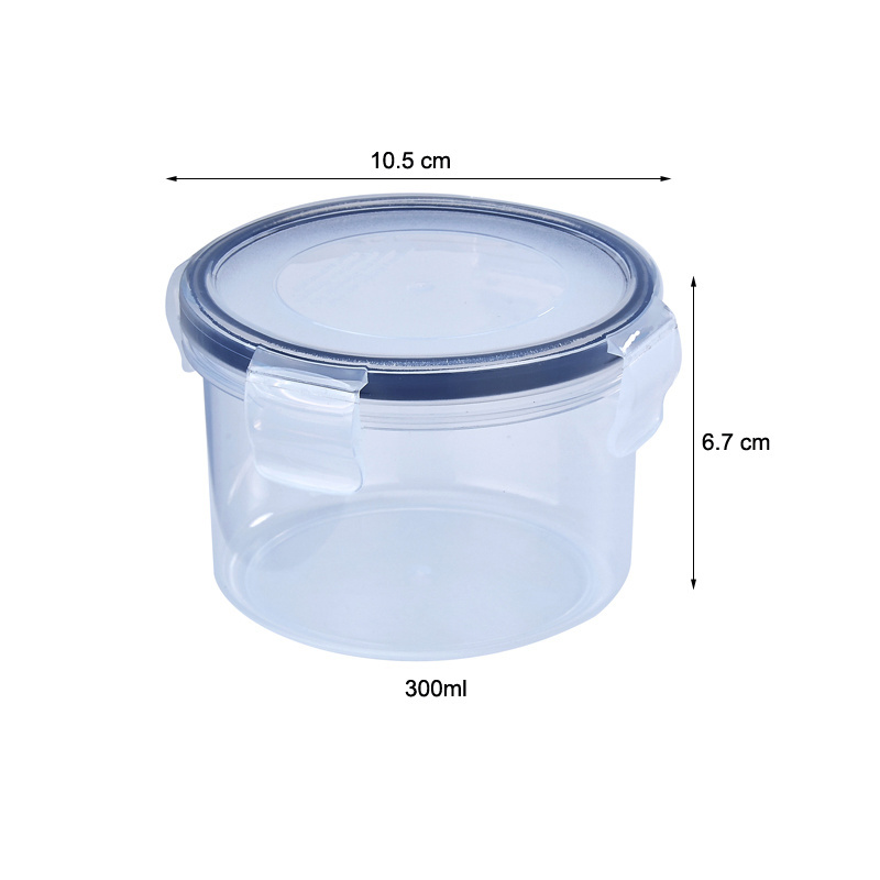 round plastic food containers 8oz airtight food container 300ml round plastic containers for food