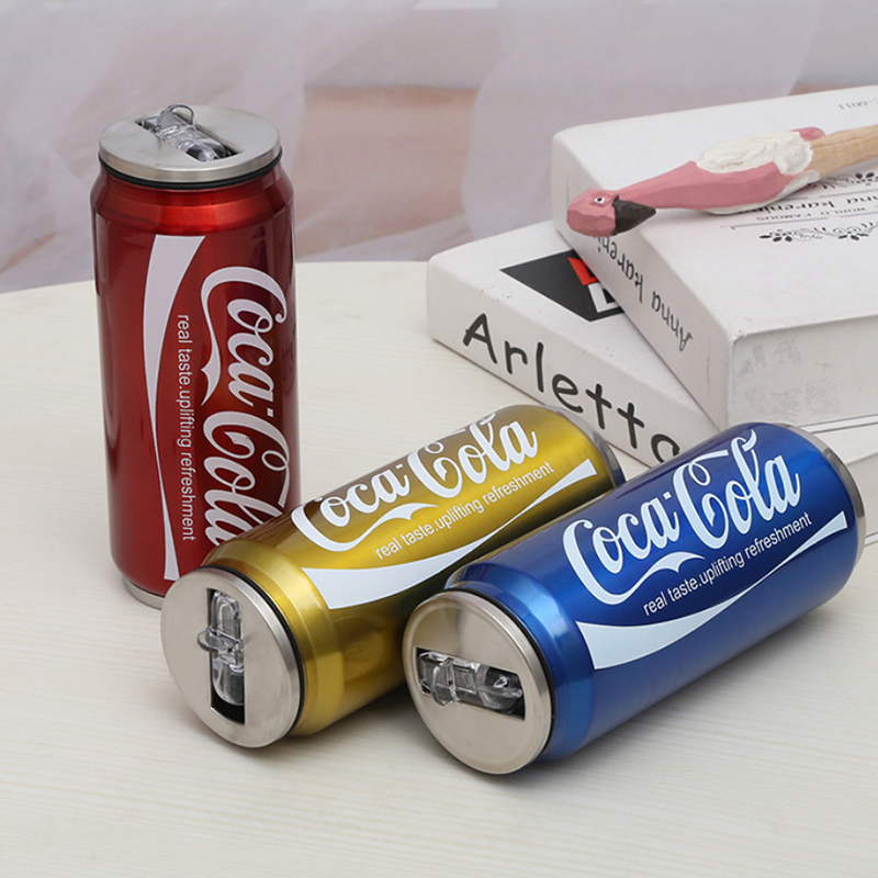 Chinese New Item Custom Creative Shaker Vacuum Insulated Cola Bottle Stainless Steel Cola Can