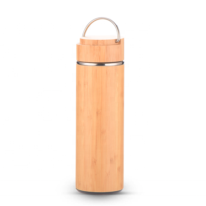 Bamboo Thermos Vacuum Flask Insulated Vaccum Stainless Steel Bamboo Thermal Coffee Tea Water Flask