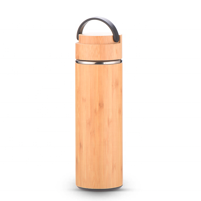 Bamboo Thermos Vacuum Flask Insulated Vaccum Stainless Steel Bamboo Thermal Coffee Tea Water Flask