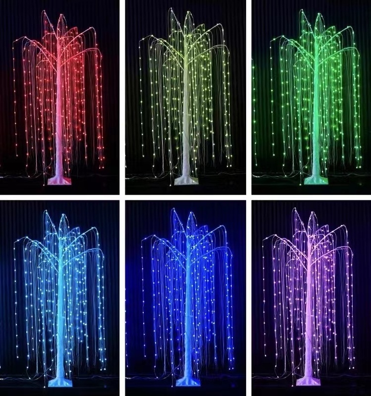 led willow light dynamic color change with remote control willow Spring Festival outdoor project festival decorative lights