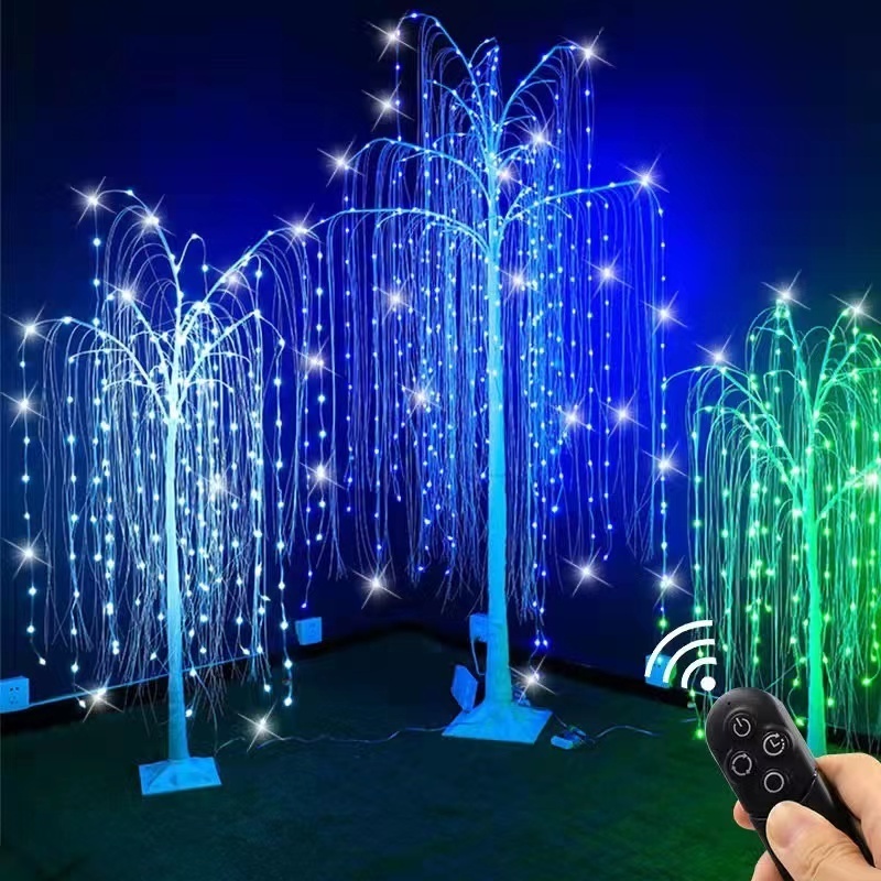 led willow light dynamic color change with remote control willow Spring Festival outdoor project festival decorative lights