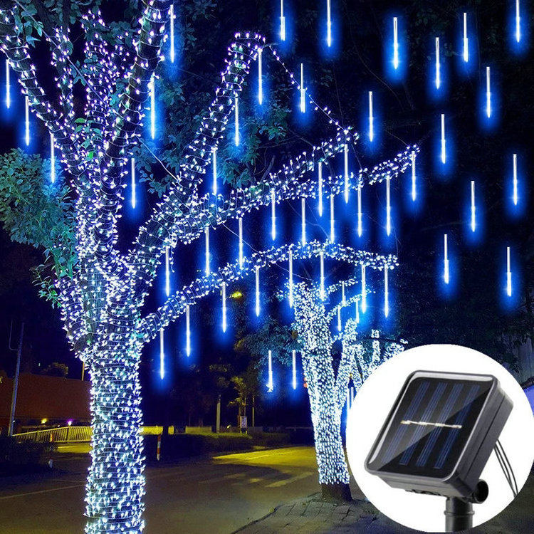 Solar Meteor Lights 30cm 8 Packs Led Shower Lights for Outdoor Garden Holiday Christmas