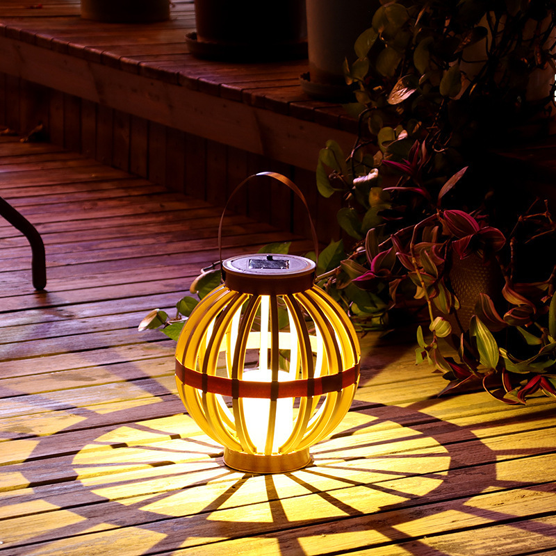 Decoration With Rattan Solar Lantern/ Rattan Solar Light Durable Wholesale From Vietnam