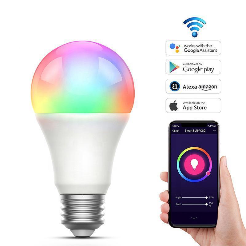 High Quality Led Light Bulb Rgb Smart Life App Wifi Light 9WLamp E27 Home Smart Light