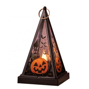 Festival Horror Decoration Props Pumpkin Lantern Halloween Candlestick Lights Ghost LED Electronic Candle Pumpkin Lights