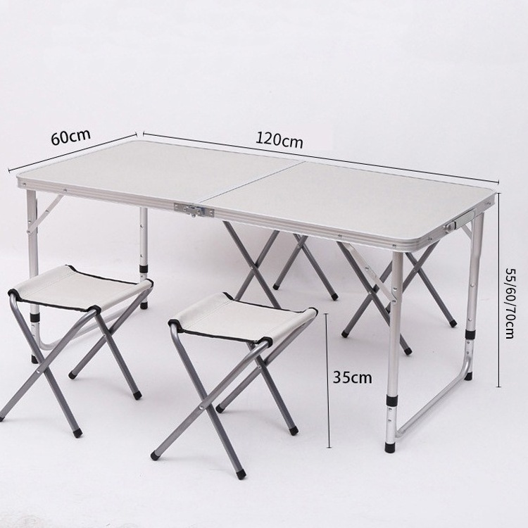 Modern Outdoor Aluminum Lightweight Portable Folding Dining Table and Chairs Folding Camping Picnic Table And Chairs