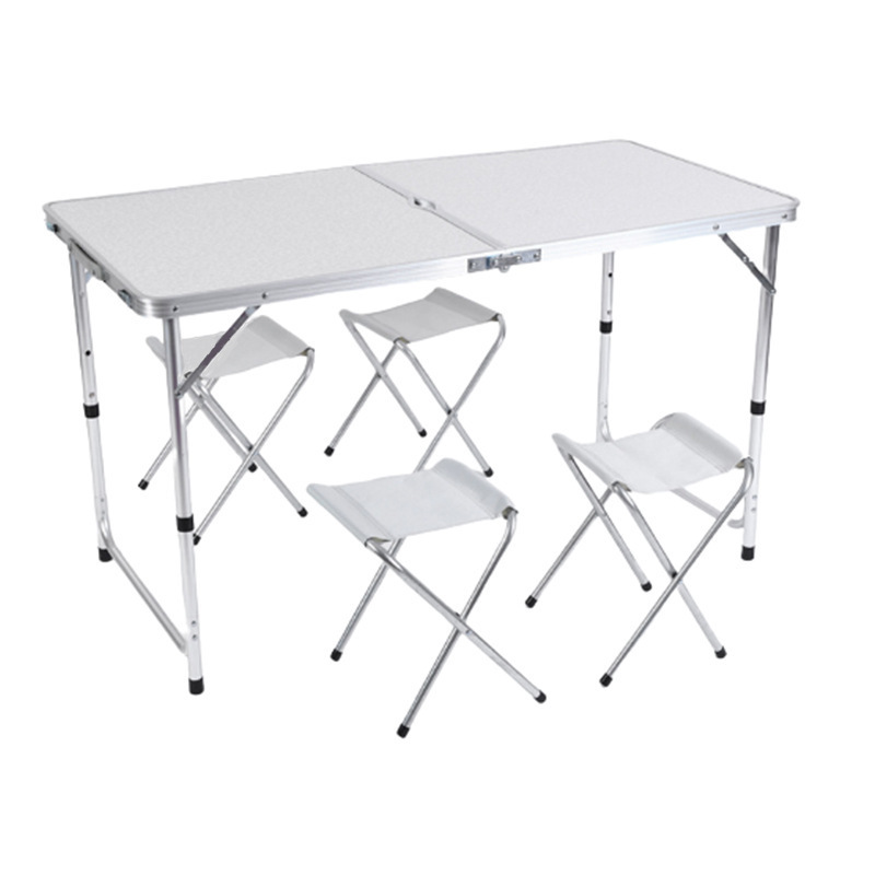 Modern Outdoor Aluminum Lightweight Portable Folding Dining Table and Chairs Folding Camping Picnic Table And Chairs