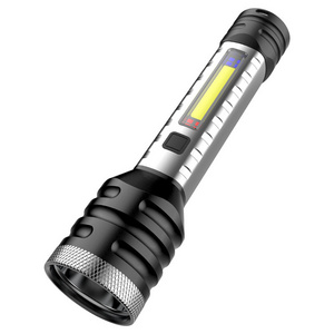 Super Bright  Multifunctional LED Light  Flashlight Portable Outdoor Dual light source Camping Torch