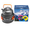 Hot Selling Outdoor Camping Pots And Pans Set Portable Camping Cookware With Kettle Tableware