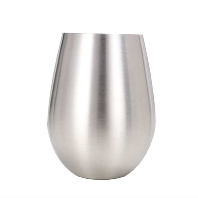 304SS 18/8 Stainless Steel Unbreakable 18oz Stemless Wine Glasses