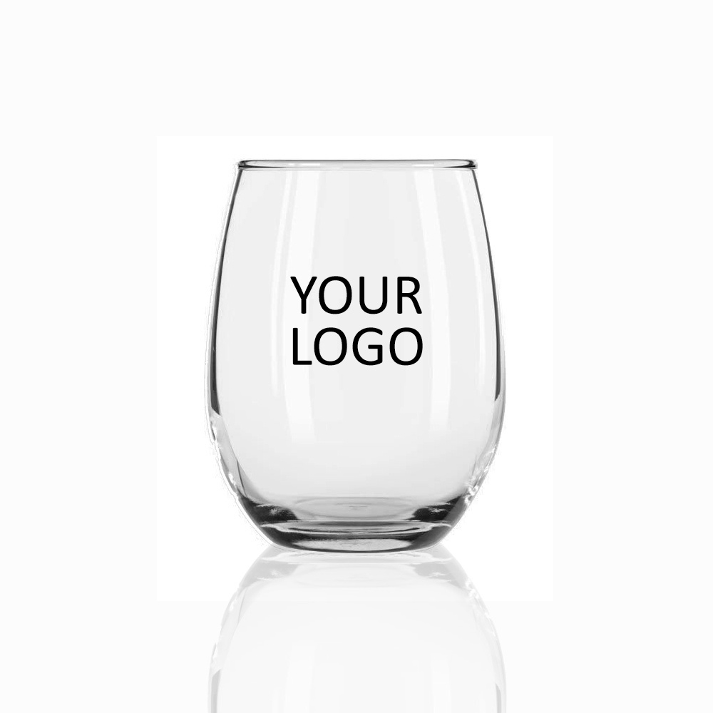 550ml/18oz lead-free crystal clear red wine stemless wine glasses