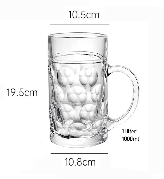 1000ml giant inflatable beer mug glass 1 liter beer mug