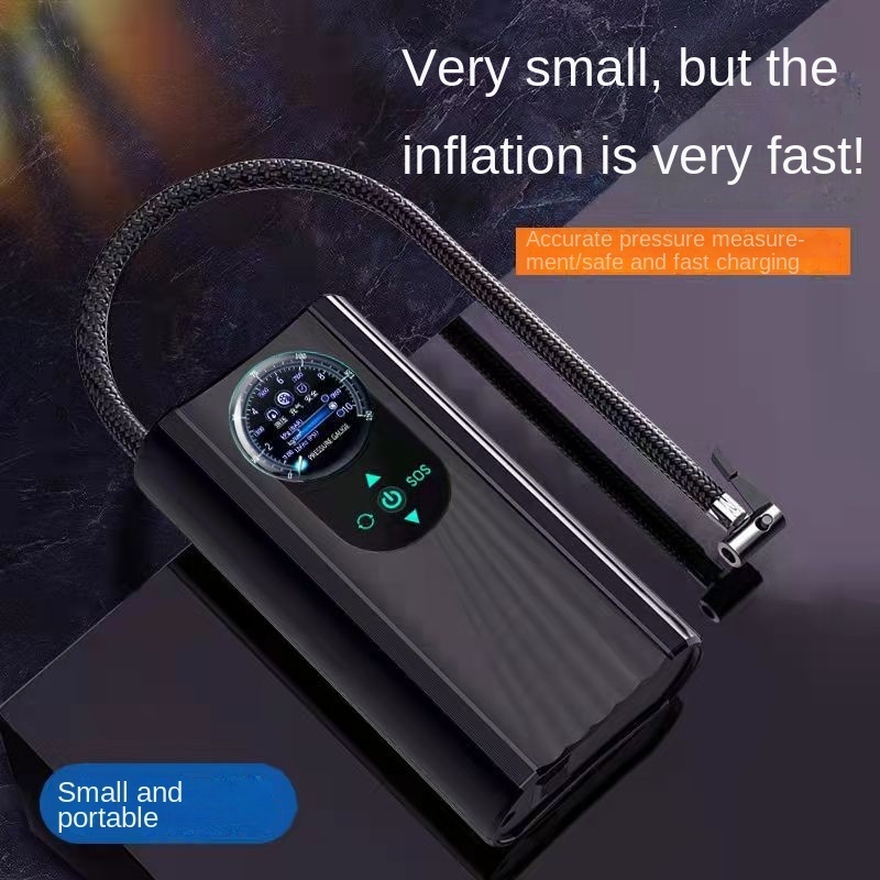 DC 12v Tire Inflator Portable Car Air Compressor Pump Inflator 150 Psi Car Tire Inflator With Emergency Lighting