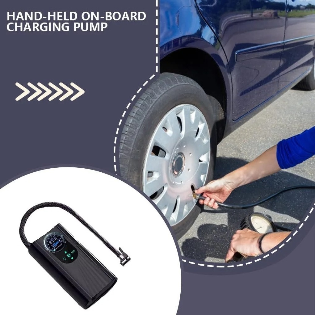 Hot Sale Handheld Tyre Gauge Pre-set Pressure Fully Automatic Tire Inflator with 3 Air Nozzles For Car Inflatotor