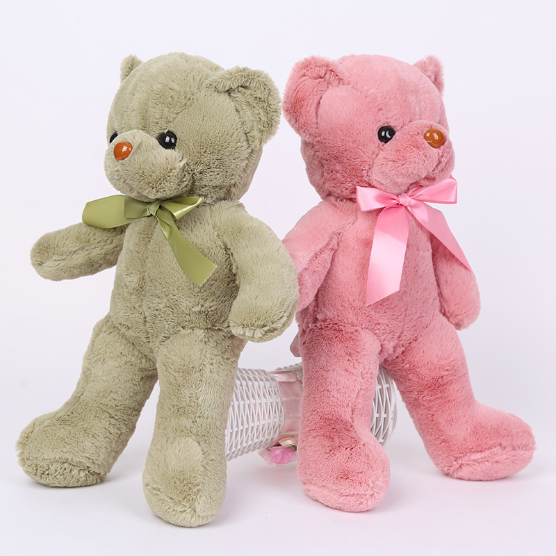 Wholesale Custom 30-55cm Customized Soft Cute Plush Doll Multicolor White Pink Brown Teddy Bear For Birthday Present