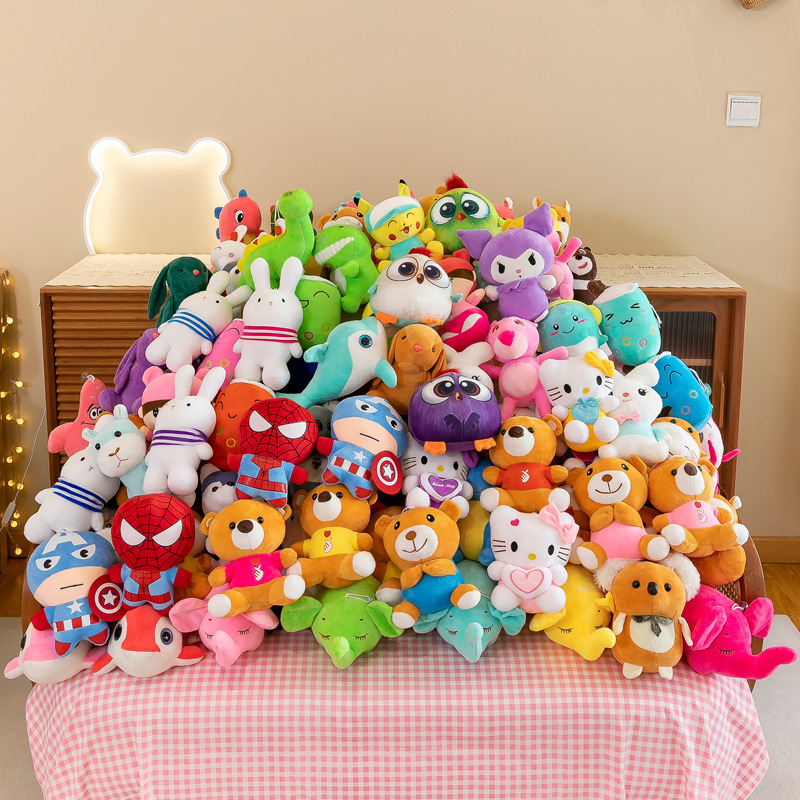 Wholesale 18-22cm Mix Plush Toys vending claw machine doll Printing skin Animal Stuffed Plush Toy Crane Machine