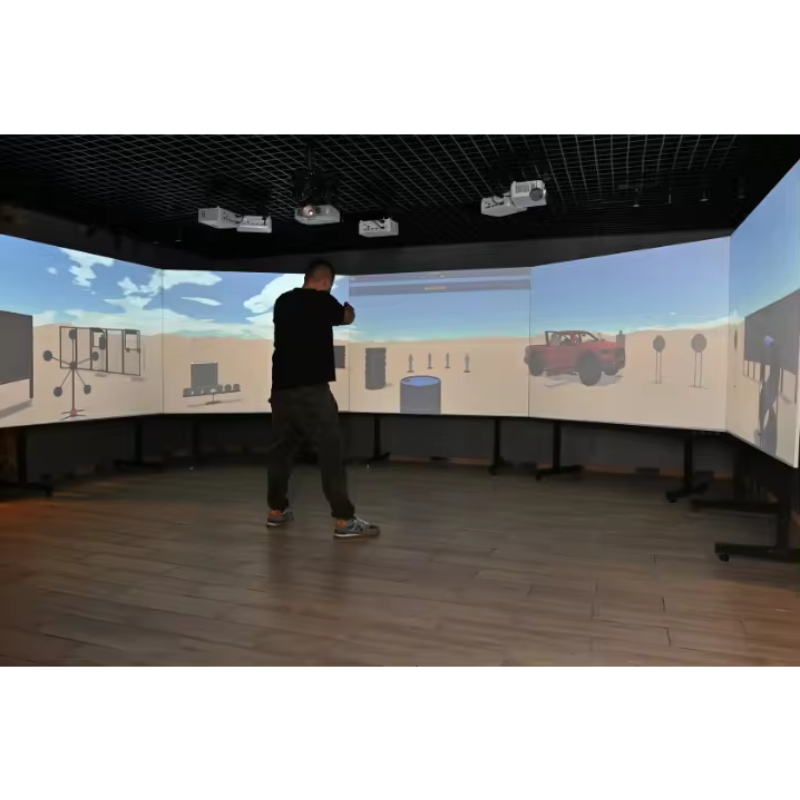 interactive wall shooting game laser pointer fast response 30 person shoot augmented reality shooting simulator