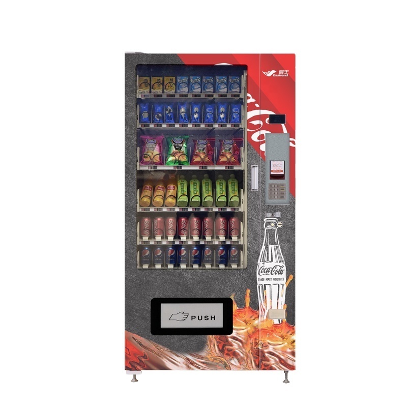 CE Approved Elevator Lift Refrigerated Snack Drink Vending Machine with Twist Spiral Dispenser