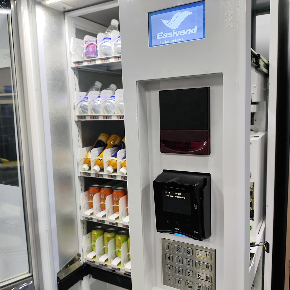 CE Approved Elevator Lift Refrigerated Snack Drink Vending Machine with Twist Spiral Dispenser