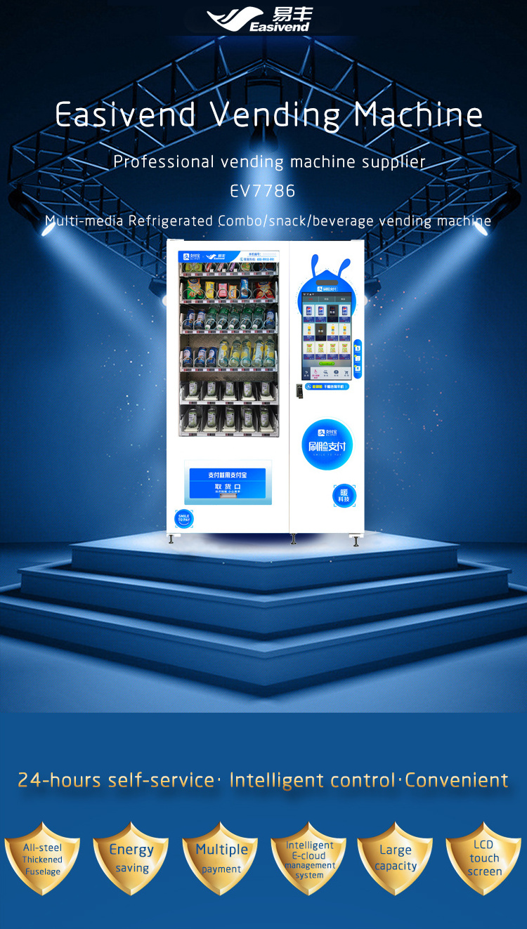 Easivend screen touch bottled or canned water vending machine for sale