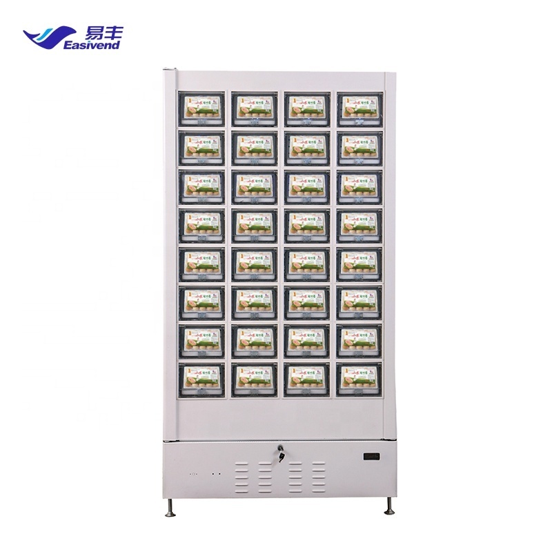 Refrigerated Food Eggs Vegetable Cabinet Vending Machine with Self-lock