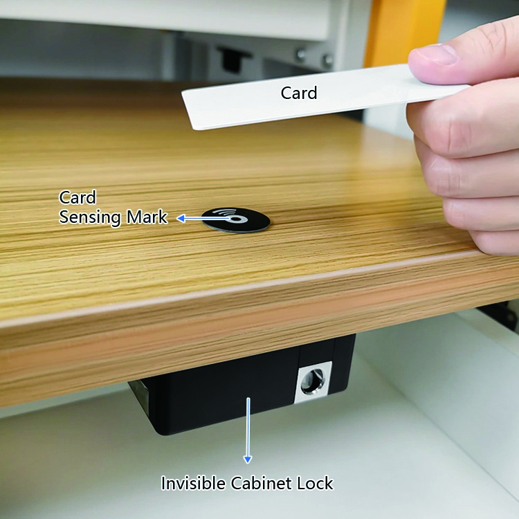 Invisible USB Cable Electronic Hidden Cabinet Lock for Wooden Cabinet Drawer Pantry Locker RFID Entry