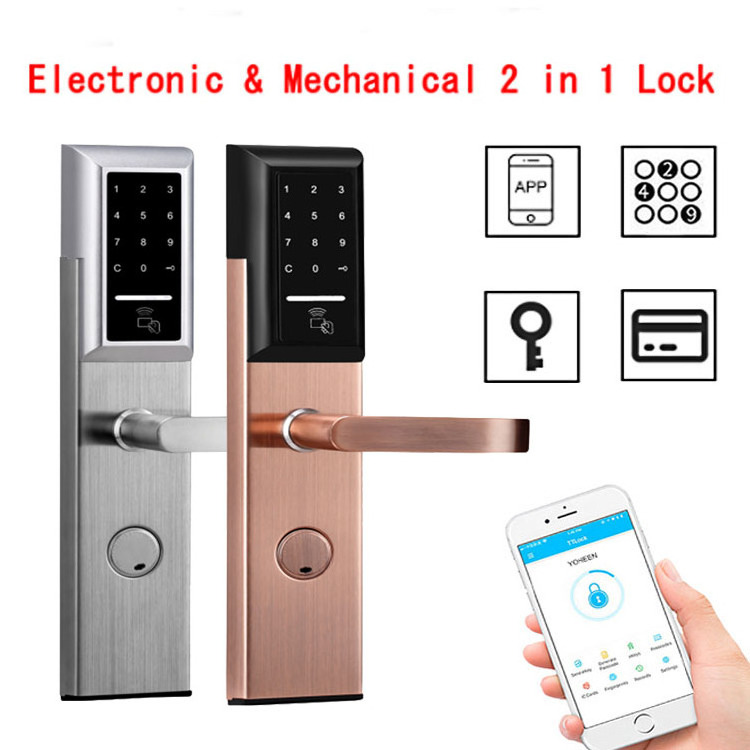 2021 Smart Combination Swipe Card Password Keypad TTlock App Digital Smart Door Lock for Home