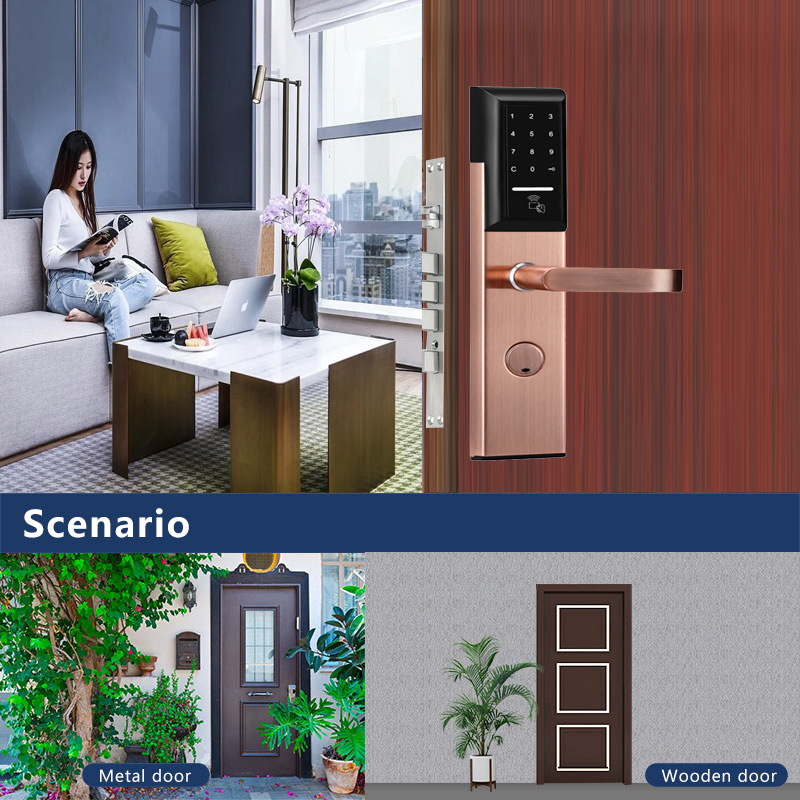 2021 Smart Combination Swipe Card Password Keypad TTlock App Digital Smart Door Lock for Home