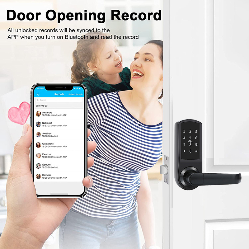 New Arrival Electronic Keypad Deadbolt Door Lock Keyless Entry Door Lock with Reversible Handle