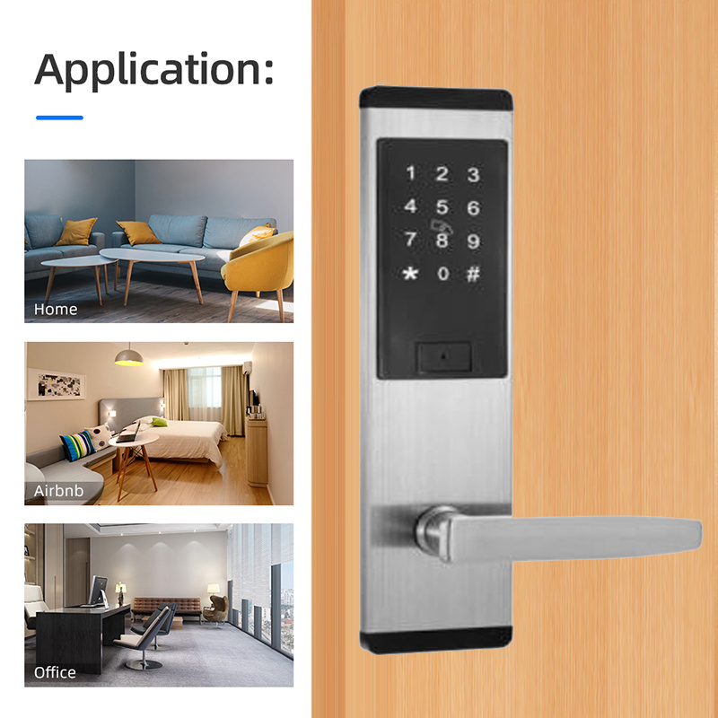 Cheapest Price Smart Home Pin Code Card APP Controlled Smart Door Lock for Hotel Apartment