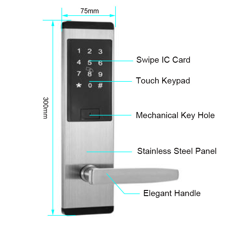 Cheapest Price Smart Home Pin Code Card APP Controlled Smart Door Lock for Hotel Apartment