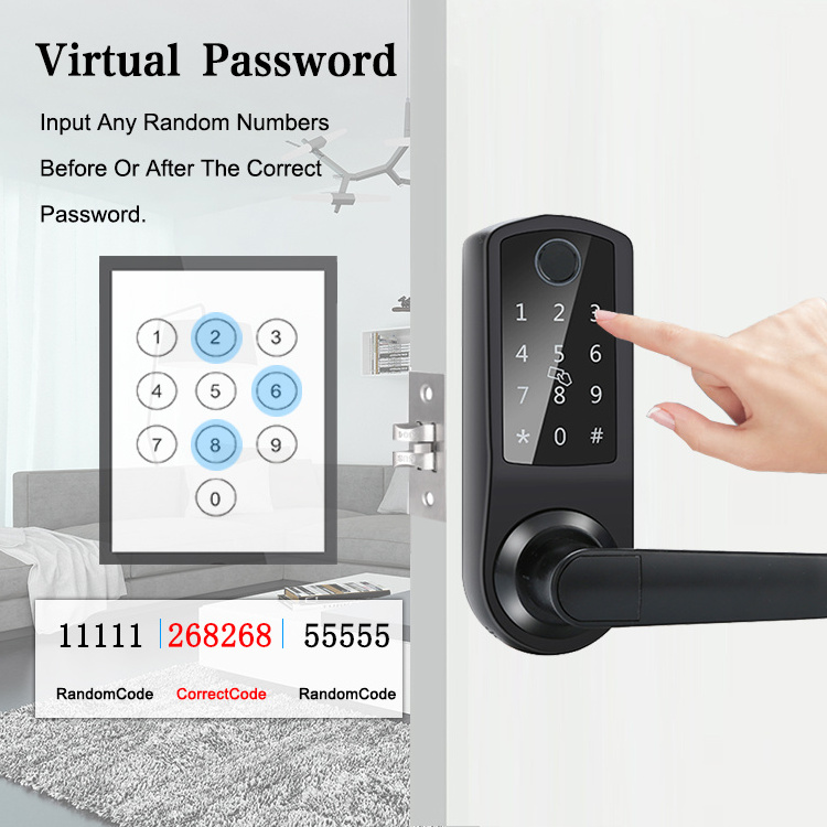 Keyless Entry 5 in 1 Door Lock Smart Fingerprint Digital Safe Door Lock for Home