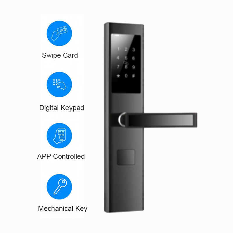 Anti-theft Mortise Smart Door Handle Lock Blue tooth Password Keyless Door Lock TTlock Smart Lock for Front Door