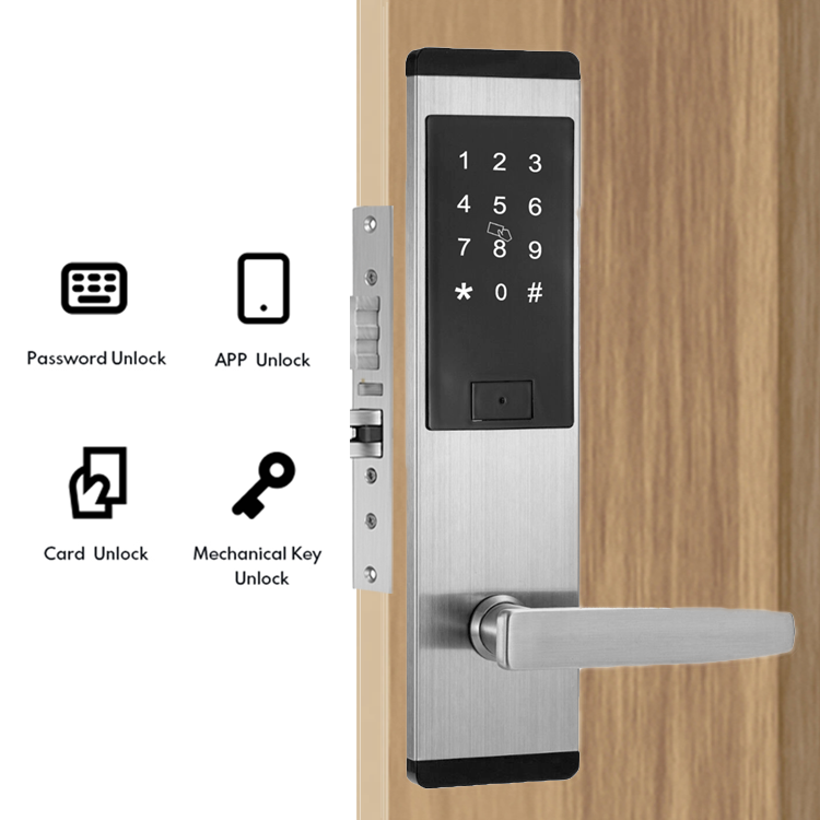 2024 New Arrival Intelligent Key Digital Door Lock Smart TTlock Keyless Door Lock with American Standard Mortise