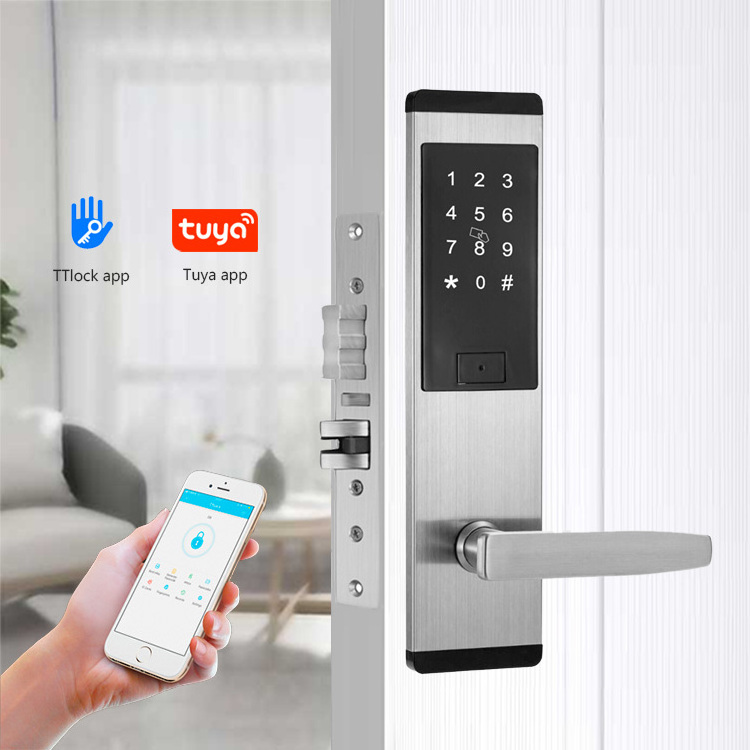 2024 New Arrival Intelligent Key Digital Door Lock Smart TTlock Keyless Door Lock with American Standard Mortise