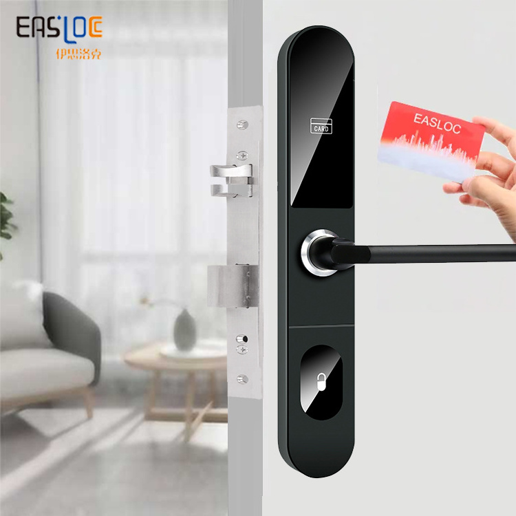 Easloc European Smart Cylinder Keyless Smart Door Lock Hotel Security Card Door Lock for Aluminum Sliding Door