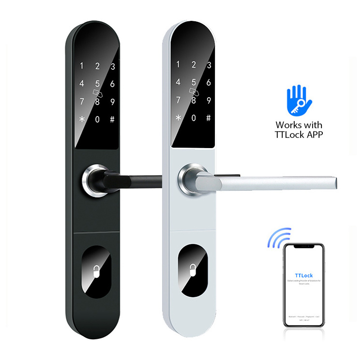 Easloc Digital Door Lock TTlock app Code Change Password Keyless Smart Door Handle Lock for Aluminum Sliding Door