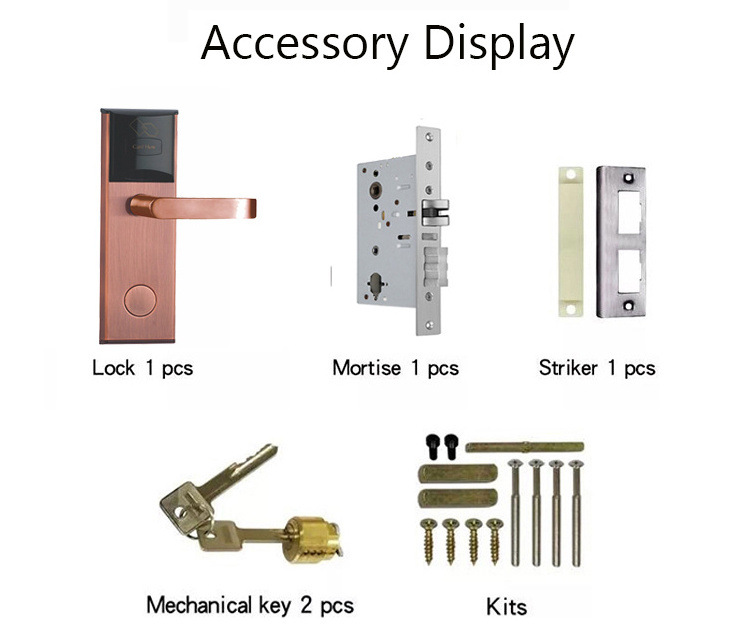 Competitive Price Swipe Card Smart Door Lock for Bedroom Hotel Interior Doors