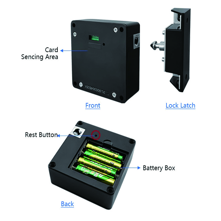 Easy Installation RFID Keyless Furniture Cabinet Drawer Lock Office Cabinet Lock Smart Lock