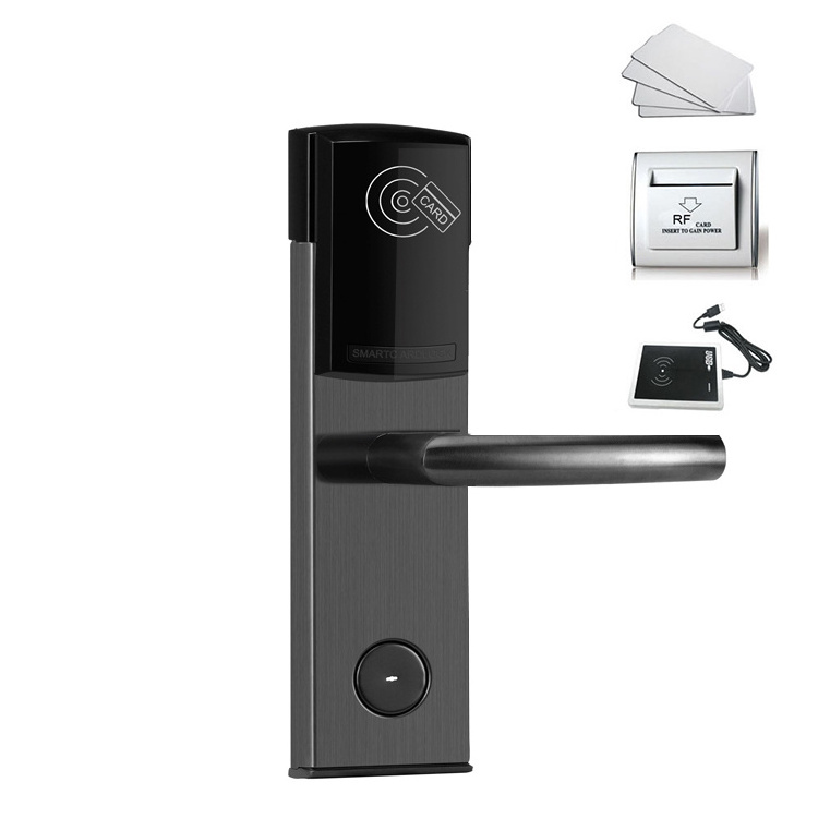 Electronic RFID Card Lock Stainless Steel Smart Door Lock For Hotel And Apartment