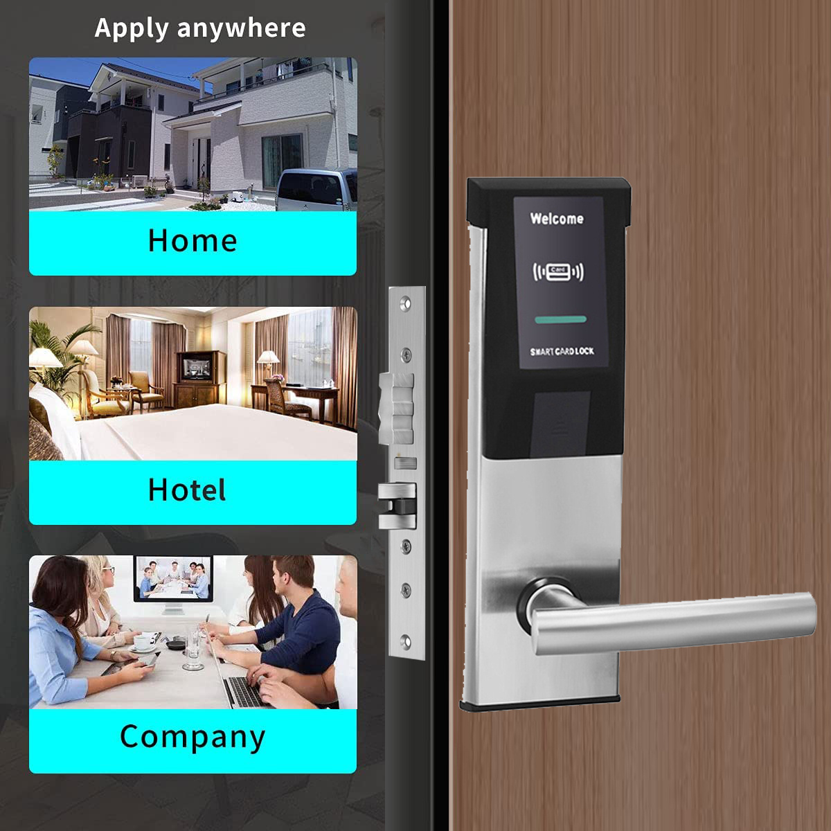 EASLOC Hotel Electronic Rfid Card access control Key Unlock Security Smart Hotel Door Lock System