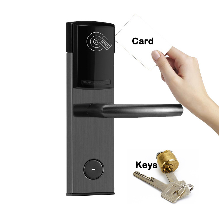 Electronic RFID Card Lock Stainless Steel Smart Door Lock For Hotel And Apartment