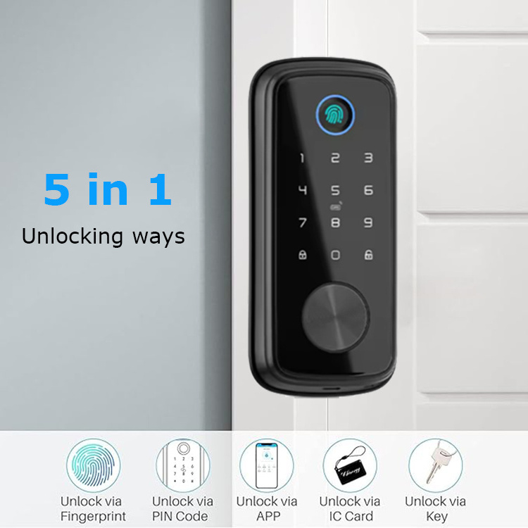 Trending Products 2024 New Arrivals Keyless Entry Deadbolt Lock Auto Lock Smart Bedroom Electronic Keypad Fingerprint Door Lock