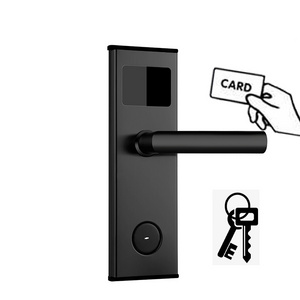 Black Color ASNI Mortise Electronic Keyless Hotel Smart Key Card Door Lock