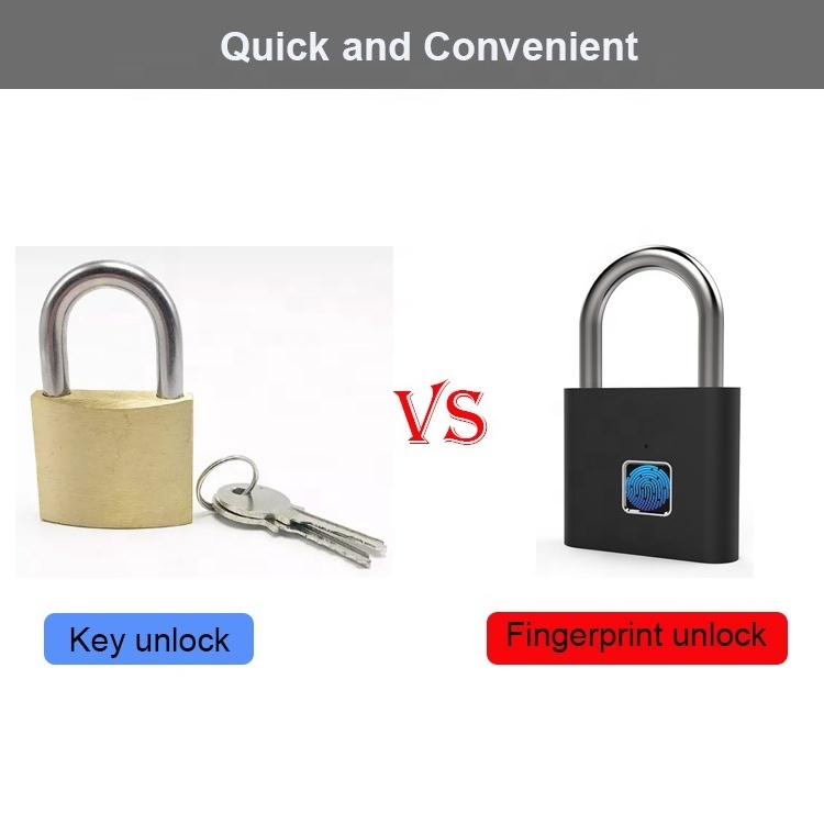 High Security Keyless Waterproof IP65 Magetic Fingerprint Padlock