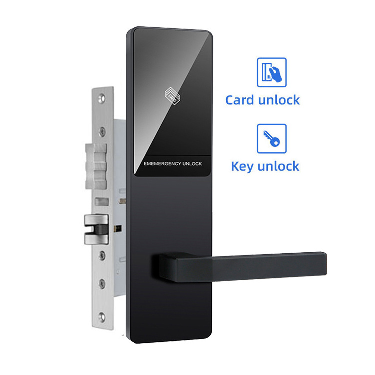 Proximity Card Hotel Door Handle Lock Smart Card RFID Hotel Door Lock with Software and Encoder