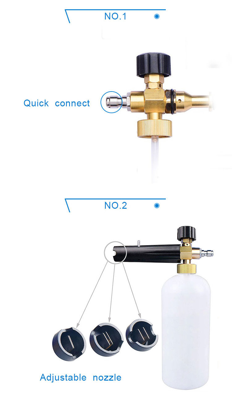 EAST Adjustable Snow Foam Cannon Lance, Car Wash Pressure Washer Spray Gun/Nozzle, foam cannon for car washer